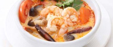 Sopa de gambas con cangrejos